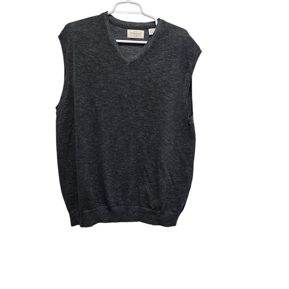 Weatherproof Vintage Cotton Sweater Vest XL Gray Sleeveless